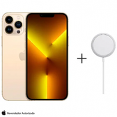 Imagem da oferta iPhone 13 Pro Max 256GB Dourado com Tela de 6,7 5G e Camera Pro de 12MP - MLLD3BZ/A + Carregador MagSafe