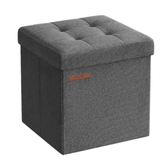 Imagem da oferta SONGMICS Banco com Espaço de Armazenamento, Banco Dobrável Pequeno, Puff 30 x 30 cm, Caixa Organizadora, Suporta até 130 kg, para Sala de Estar, Qu