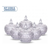 Imagem da oferta Kit 6 Potiche Decorativo Cristal Wolff Lys 11x12 Bomboniere