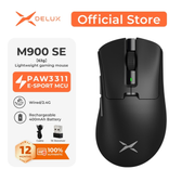 Imagem da oferta Delux M900 Se PAW3311 Mouse Para Jogos DPI MAX 12000 Com Fio 2.4G Recarregável 63g Design Concentrado Em Massa 400mAh