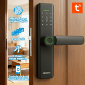 Imagem da oferta Fechadura Eletronica Digital Com Biometria, Senha, Cartão Ic E Tuya App Bluetooth LAZORO