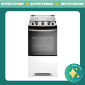 Imagem da oferta Fogão 4 Bocas Electrolux Efficient Branco com Mesa Inox PerfectCook e VaporBake FE4IW Bivolt