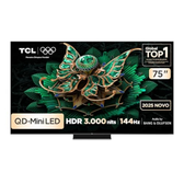 Imagem da oferta Smart TV TCL 75 Polegadas QLED Mini LED 4K C7K WiFi Bluetooth Google TV 4 HDMI 144Hz HDR10+ 75C7K