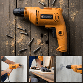 Imagem da oferta Parafusadeira Furadeira Elétrica 900w Nakan Mandril 10mm