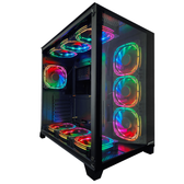 Imagem da oferta Gabinete Gamer SuperFrame Cube Mid Tower Vidro Temperado ATX Sem Fonte Com 10 Fans ARGB
