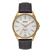 Imagem da oferta Relogio Orient Masculino Dourado Pulseira De Couro Mgsc1010.
