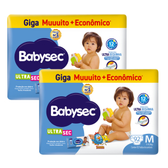Imagem da oferta Kit Fraldas BabySec Ultrasec Giga M Galinha Pintadinha -184 unid.