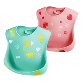 Imagem da oferta Kit Com 2 Bebê Babador De Silicone Gumy Com Pega Migalhas