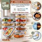 Imagem da oferta Kit com 10 Potes Herméticos De Vidro 640ml