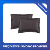Imagem da oferta Jogo 2 Super Porta Travesseiros 300 fios Novara Chumbo