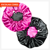 Imagem da oferta Touca de Cetim Dupla Face Ajustável + xuxinha