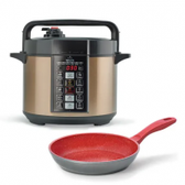 Imagem da oferta Panela de Pressão Elétrica Viva Digital Philips Walita 5L 220V + Panela Sauté Grand 24cm Polishop