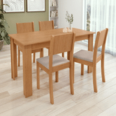 Imagem da oferta Conjunto Sala de Jantar com 4 Cadeiras Easy Line