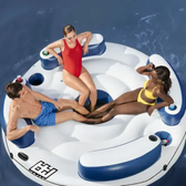Imagem da oferta Boia Inflável Ilha Flutuante 4 Pessoas 2,56m X 2,56m Hydro-force Lazy Dayz Bestway