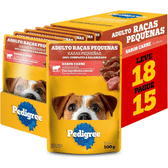 Imagem da oferta Pack Ração Úmida Pedigree Sachê Carne ao Molho - Leve 18 Pague 15