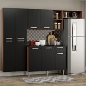 Imagem da oferta Cozinha Completa Compacta Pequim Sun Multimóveis com Balcão Madeirado com Preto