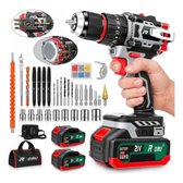 Imagem da oferta Parafusadeira Furadeira De Impacto Brushless 2 Baterias
