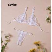 Imagem da oferta Conjunto de Calcinha e Sutiã de Renda L12084 Lovito