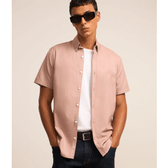 Imagem da oferta Camisa Comfort em Oxford com Gola Colarinho e Manga Curta