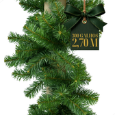 Imagem da oferta Festão Aramado Verde Natal Decoração 2,70 Metros 300 Galhos