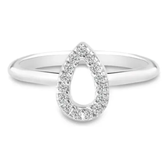 Imagem da oferta Anel Life Astro Gota Em Prata 925 Com Pedras Incolores 14