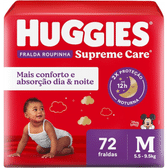 Imagem da oferta Huggies Fralda Roupinha Supreme Care M 72 Un