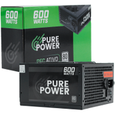 Imagem da oferta Fonte Pure Power 600W 80 Plus White PFC Ativo - PP-PSU2-600W