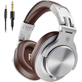 Imagem da oferta OneOdio Fone de Ouvido DJ A71 Fusion Silver/BrownFalante 40 mm Neodimio Conexão P2 ou P10 Com Microfone Cabo Destacável Grande