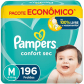 Imagem da oferta Fralda Pampers Confort Sec M 196 Unidades Pampers