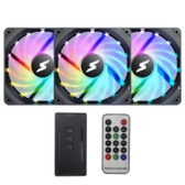 Imagem da oferta Kit Fan Com 3 Unidades Superframe Sf 02 Argb 120Mm Black Sf