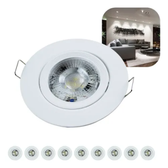 Imagem da oferta Kit 10 Spot Smd Led Dicróica Direcionável 7w Redondo