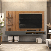 Imagem da oferta Painel para TV até 60'' Ripado com Nichos DJ Móveis Bento