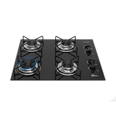 Imagem da oferta Fischer Cooktop À Gás 4 Bocas Fit Line Trempe Aramado Mesa Vidro Preto Bivolt 36350-102675