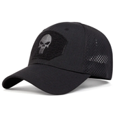 Imagem da oferta Camuflagem ao ar livre Cap ajustável malha respirável tático crânio bordado chapéu pesca caça Snapback bonés