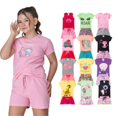 Imagem da oferta Kit Sortido com 3 Conjuntinhos de Verão para Meninas (Tam. 4 a 16 anos)
