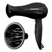 Imagem da oferta Secador Com Difusor Cachos 2000w Mondial Power Black Íon Nf