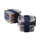 Imagem da oferta Electrolux Kit 2 Potes Marmita De Plástico Cinza E Azul, 3,1l, 4 Potes