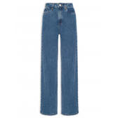 Imagem da oferta Calça Feminina Jeans Infinity Wide Leg Blue Médio - Canal - Azul