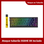 Imagem da oferta Teclado SHARK X68HE AK820 Mecânico Para Jogos