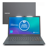 Imagem da oferta Notebook Positivo Vision C14 Lumina BAR Celeron 4GB 128GB eMMC Tela 14 Polegadas HD Antirreflexo Windows 11 Tecla Link Cinza