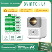 Imagem da oferta Projetor Mini Smart para Home Theater BYINTEK U4 LOVE 1 Vídeo 4K 1080P Android WIFI para Cinema em Smartphone
