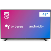 Imagem da oferta Smart TV Philips 43" FHD Android Comando de Voz HDR 3 HDMI Wifi 5G Bluetooth Dolby Atmos 43PFG6917/78
