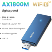 Imagem da oferta Adaptador Wifi Ugreen AX1800M WI-FI 6 5G & 2.4G USB