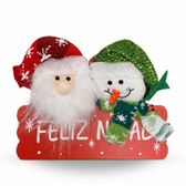 Imagem da oferta Enfeite de Pendurar Boneco com Placa Feliz Natal Pendente Papai Noel