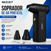 Imagem da oferta Mini Soprador Ar Turbo Portátil Sem Fio Com Luz
