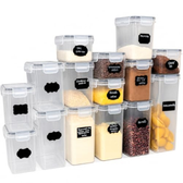 Imagem da oferta Kit 15 Potes Herméticos Com Trava Lateral E Vedação de Silicone