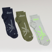 Imagem da oferta Kit 3 Pares de Meias Asics Quarter Cano Médio Adulto