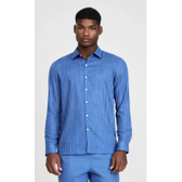 Imagem da oferta Camisa Masculina em Viscose e Linho Manga Longa - Dzarm