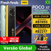 Imagem da oferta Smartphone POCO X7 6,67" CrystalRes 1.5K FloW AMOLED Display Curvo 45W Turbo Carregamento NFC