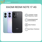 Imagem da oferta Xiaomi Redmi Note 17 4G, 128-256GB + 4-8GB RAM, Versão Global, Snapdragon 6s 4G Gen 2, Bateria 7700mAh